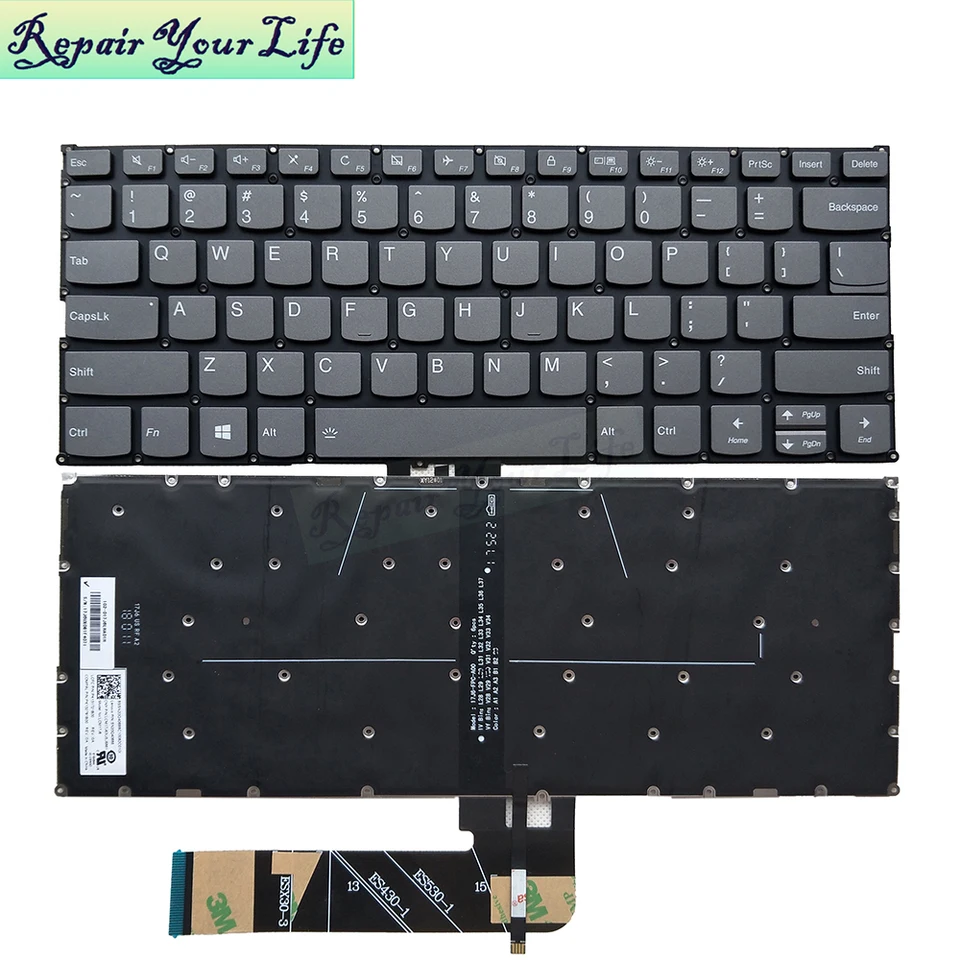 US UA Russian Arabic Backlit Keyboard for Lenovo Yoga 6-13ARE05 6