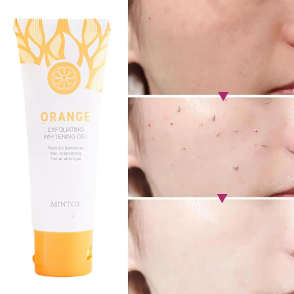 Oranje Body Scrub Crème Exfoliërende Gel Gezichts Whitening Body Scrub Huid Reiniging Hydraterende Exfoliërende Olie Controle