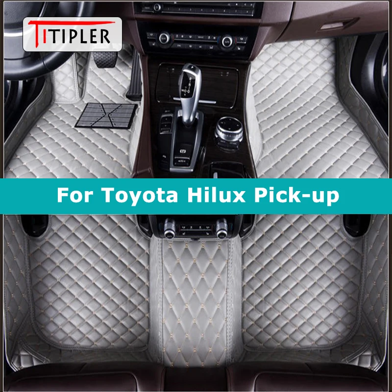 

TITIPLER Custom Car Floor Mats For Toyota Hilux Auto Carpets Foot Coche Accessorie