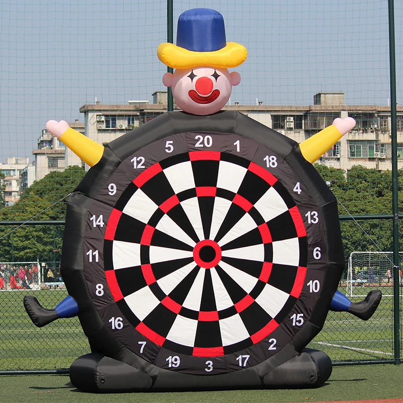 

Giant Inflatable Soccer Darts Board with 8 Golf Balls & 2 Soccer Ball for Outdoor Yard Gym Camp Sport Games