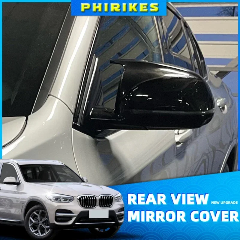 

For BMW X3 G01 X4 G02 X5 G05 X6 G06 X7 G07 2018 2019 2020 M style black rearview mirror cover X3M Look rearview mirror cover