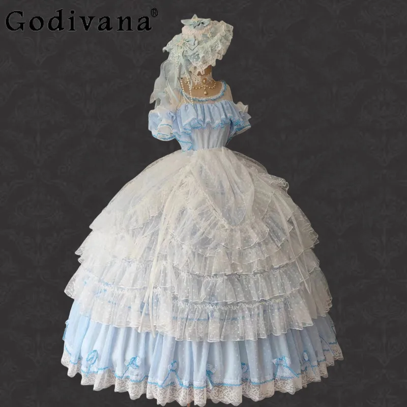 الأصلي لوليتا الأميرة يكبر فستان المرأة الزفاف لوليتا ارتداء اليومي فستان الإناث حفلة عيد ميلاد لوليتا فستان طويل