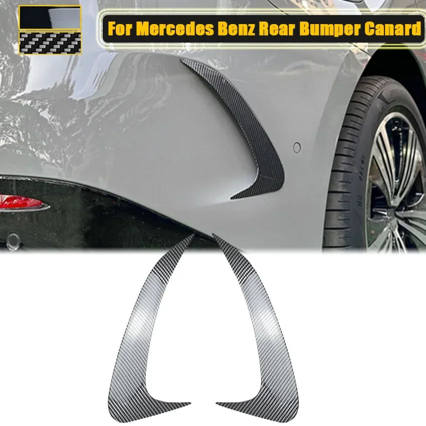 

For Mercedes Benz EQE V295 EQE350 EQE500 EQE53 AMG 2023+ Rear Bumper Canard Splitter Side Air Vent Trim Sticker Car Accessoris