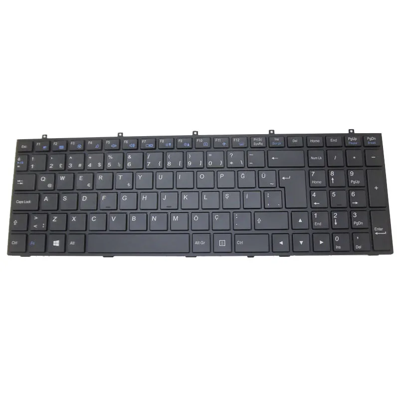 Laptop No Backlit Keyboard For CLEVO W350ET W355ST W370ET MP-13H86TQJ4307 6-80-W6700-251-1 Turkey TR With Black Frame New