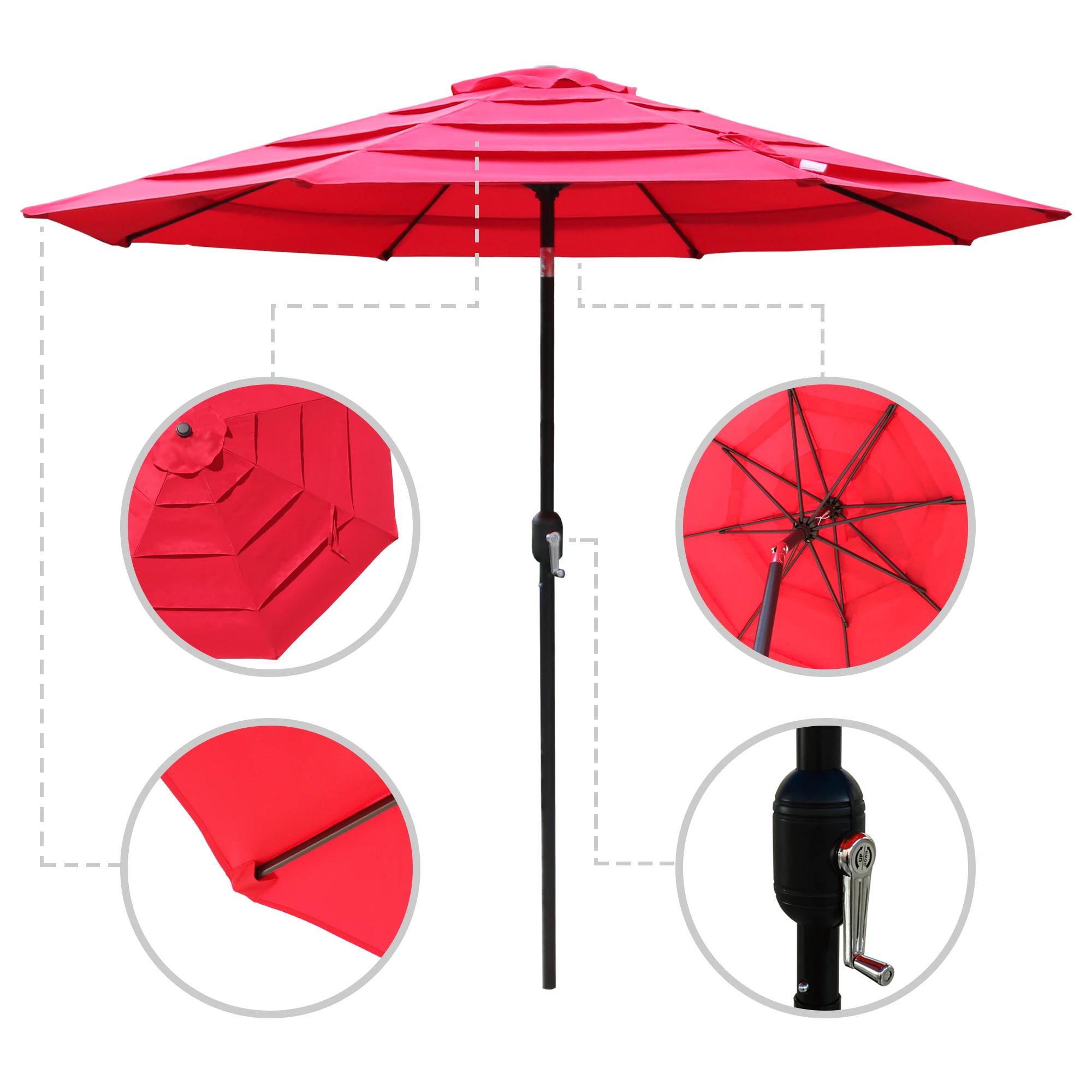 Parasol personalizado para jardín, sombrilla para cafetería, exterior, terraja, playa, patio