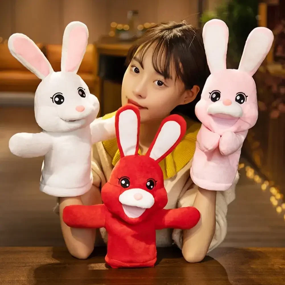 New arrival Animal Hand Puppet Rabbit Hand Puppet Telling Story Doll Toy Rabbit Glove Puppets Learning Aid Toys