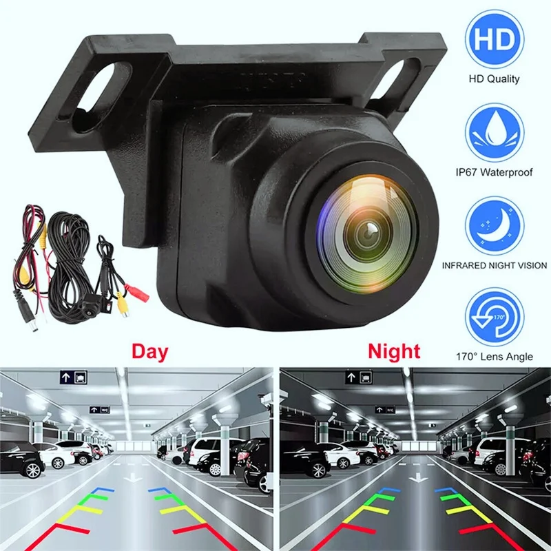 Cámara de visión trasera de coche 1080P/CVBS AHD lente de 170 grados visión nocturna estacionamiento inverso imagen en Color HD cámara de visión trasera de coche