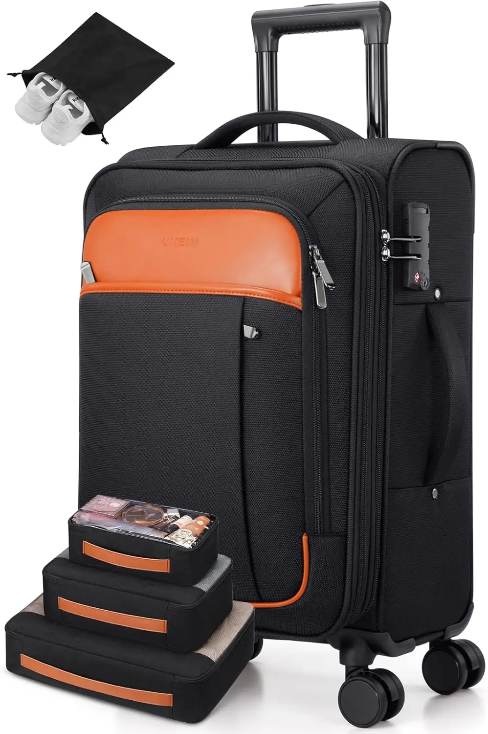 

Expandable 20-Inch Carry-On Luggage with TSA Lock, Wheels & Packing Bags for Travel