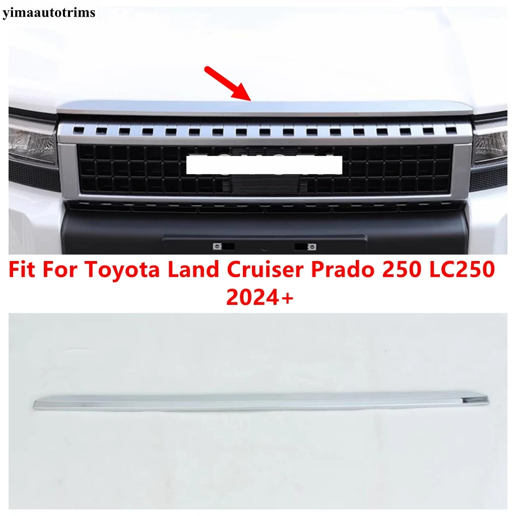 

Car Styling Front Hood Strip Engine Bumper Grille Cover Trim ABS Accessories For Toyota Land Cruiser Prado 250 LC250 2024 2025