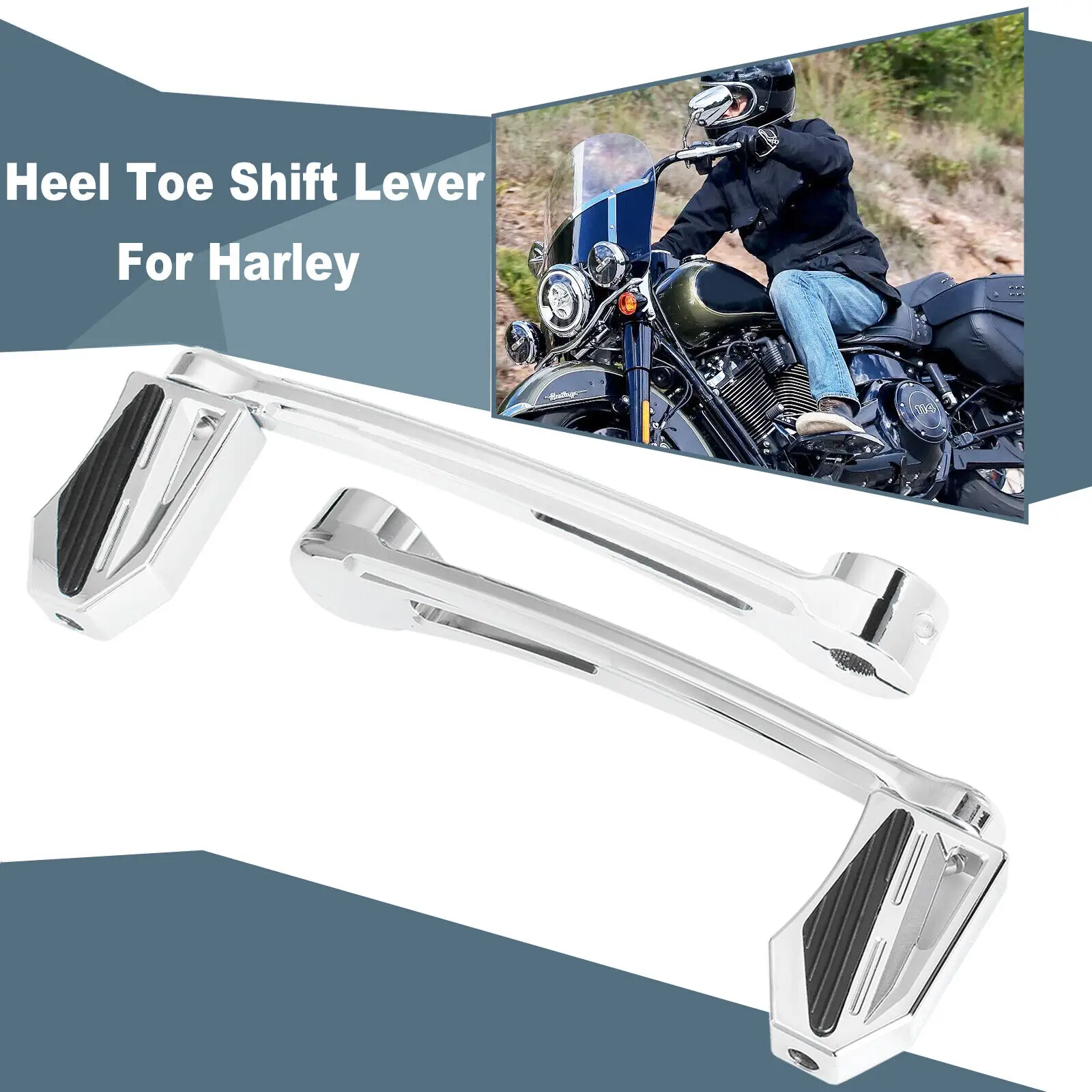 

Heel/Toe Shift levers Shifter Pegs For Harley 86-17 Softail,88-ON Touring Trike