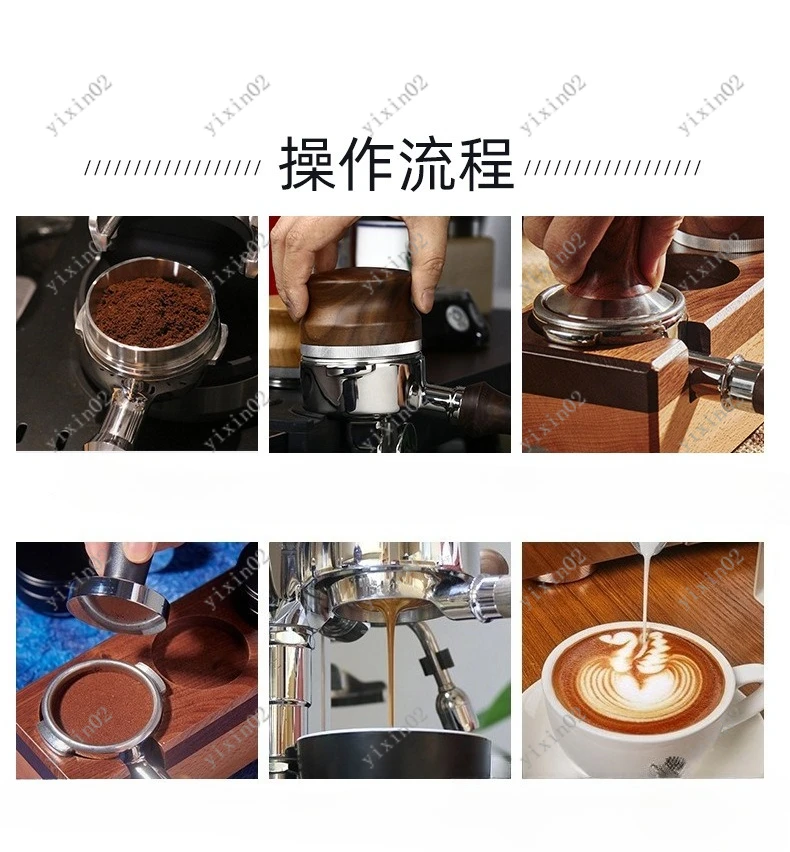 51mm Bottomless Coffee Portafilter Wooden Handle 304 Stainless Steel Replacement