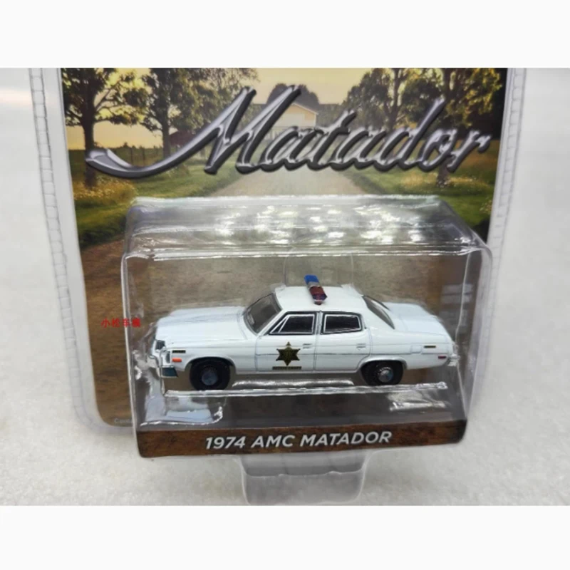 

GreenLight масштаб 1:64 1974, AMC Matador, полицейский сплав, имитация модели автомобиля, классический сувенир для взрослых, подарок, статический дисплей