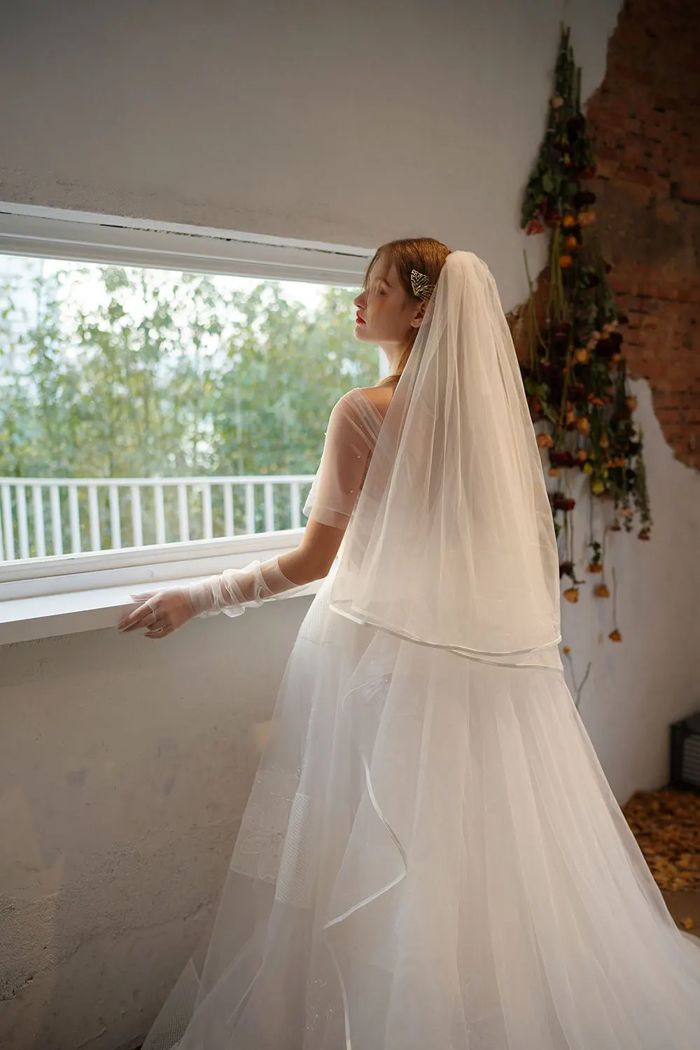 Voile de mariage ivoire blanc avec peigne, bord ruban, centre en cascade, patients, enterrement de vie de jeune fille, 3m