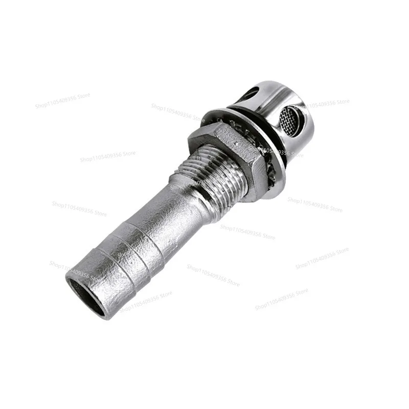 For 316 Stainless Steel 16mm Straight Vent Outlet Valve Marine Fuel Tank Exhaust Port