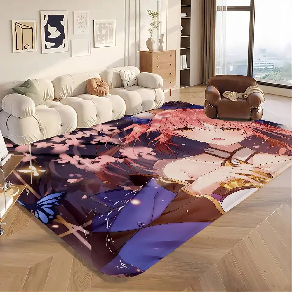 T-Tamamo1 no Mae Door Mat Nordic Style Home Doormat Bathroom-Toilet Mats Bedroom Bedside Mats