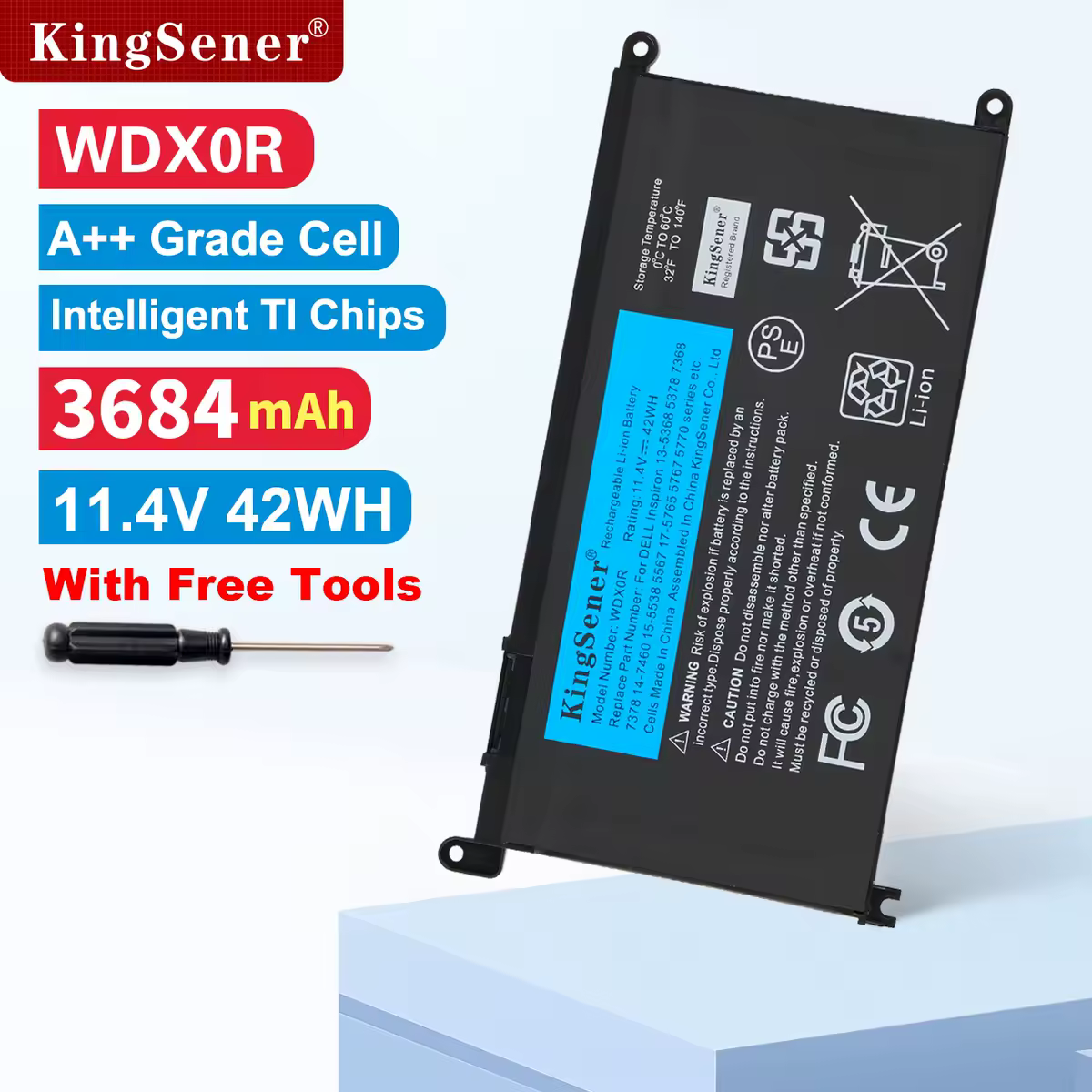 סוללת wdxor 42wh סוללה עבור דל השראה 13 5368 5378 14 7460 7472 15 7560 5538 5567 5568 p61f ווסטרו 14 5468 p61f wdx0r