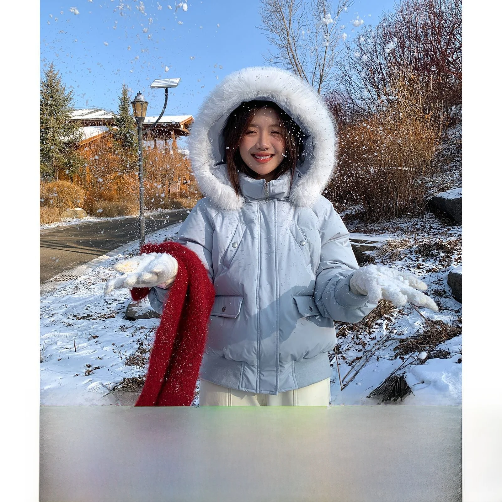 

Sisilyon Women's ort Puffer Jaet 90 White Du down Warmth Removable Hat Small Size Casual Sle Polyester Fabric