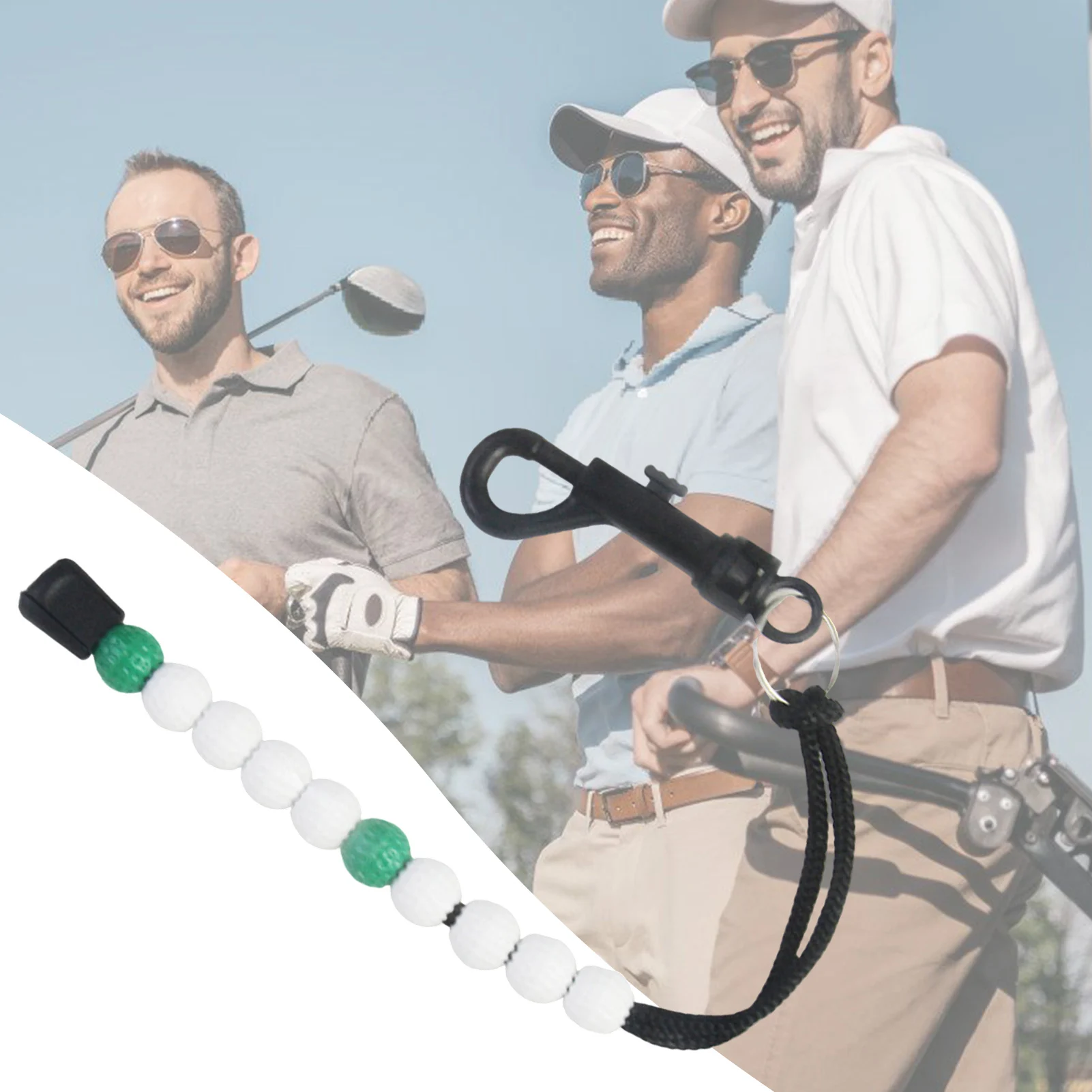 عداد خرز الجولف المحمول، سلسلة مطرزة من البلاستيك المتين، هدايا الجولف للرجال والنساء اللاعبين #1