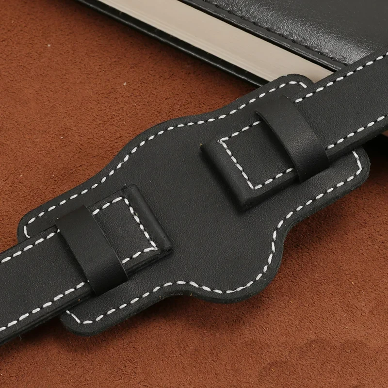 ENXi Genuine Leather Watchband Men Suitable For PANERAI PAM683/386 TIMEX Tray CowLeather Strap20 22 24 26mm