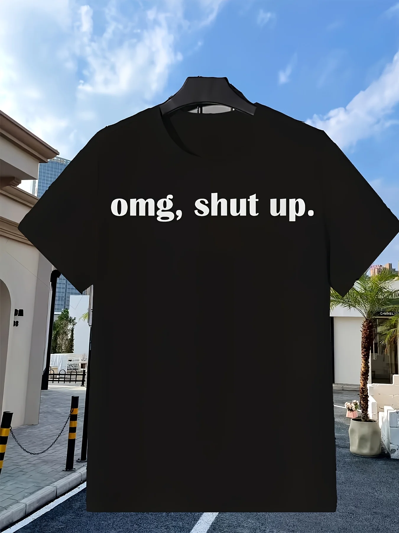Funny Sarcastic OMG Shut Up T Shirt for Men Unisex Dog Shirts for Men Funny Casual Short Sleeve Tee Soft Comfortable Machine Washable Ideal for Casual Attire Unique Gift Allmen'S Graphic Tee Retro Casual Short-Sleeved T-Shirt with a Round Neck And P