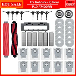 อะไหล่แปรงสำหรับ roborock Q Revo ด้านข้างหลักผ้ากรอง HEPA สำหรับถุงหูรูด P10หุ่นยนต์ดูดฝุ่นทำความสะอาดอุปกรณ์เสริม