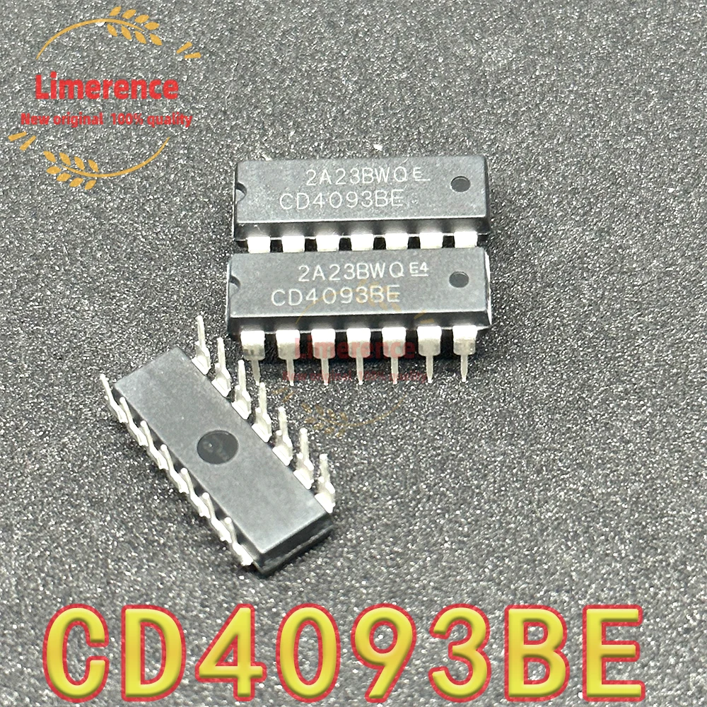 10PCS CD4093BE HCF4093BE DIP14 CD4093 DIP 4093 DIP-14 4093BE new and original IC