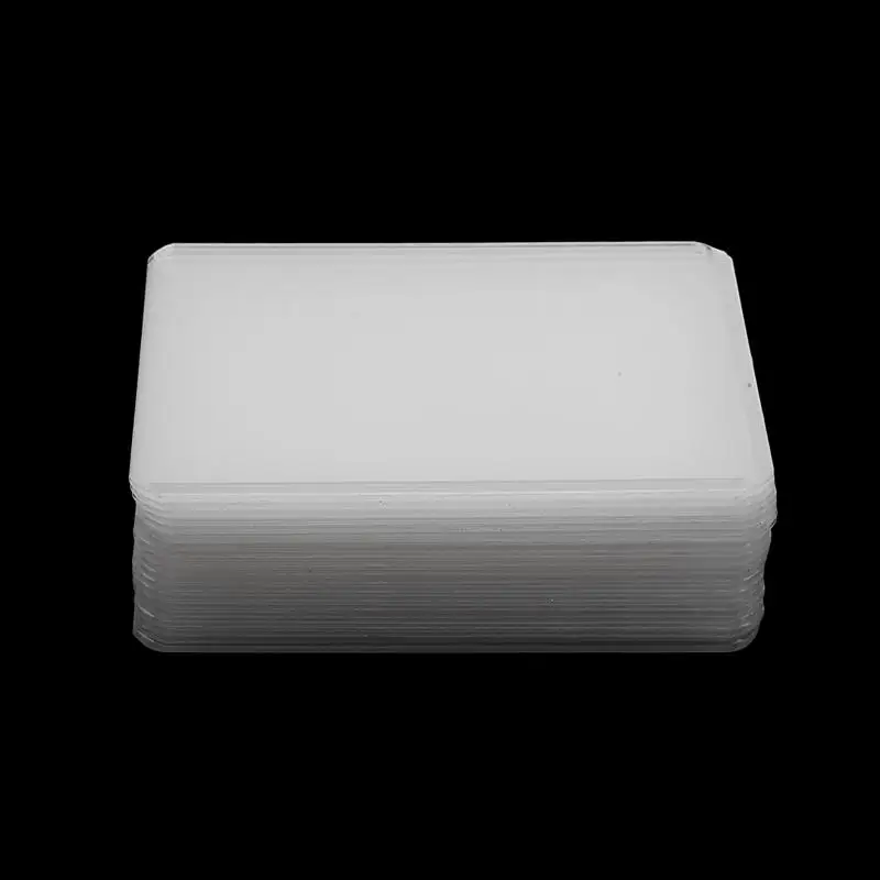 20 unids/set fundas de tarjetas de plástico duro cargadores álbum exhibición tarjetas de béisbol tarjetas de juego carpeta titular carpeta protectora de tarjetas comerciales