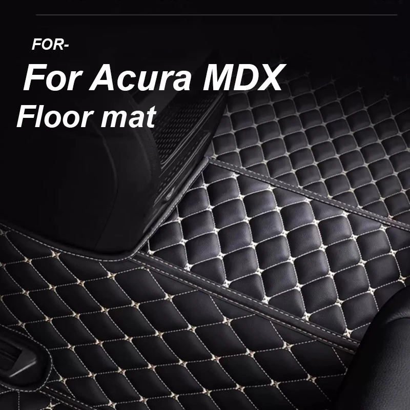 

Роскошные автомобильные коврики для Acura MDX YD8 YD9 YE1 2022 2023 2024 7-местные кожаные ковры с защитой от грязи, напольный коврик Tapis, автомобильные аксессуары