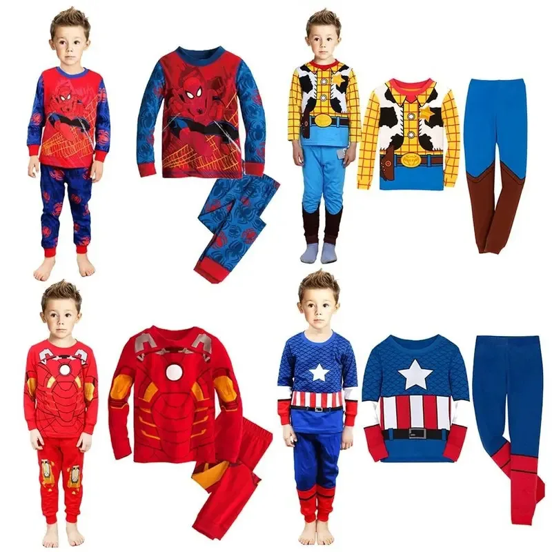 AD1 Super-herói cosplay agente especial equipe brinquedo mobilização cospa pijamas infantis meninos e meninas roupas para casa conjunto cospa c5 @ rD ~