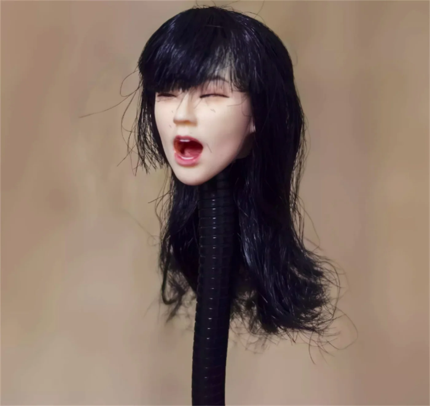 

1/6 Scale Expression Cute Head Sculpt Beauty Head Carving Sing DIY Model Fit 12''PH TBL Female Soldier Figure