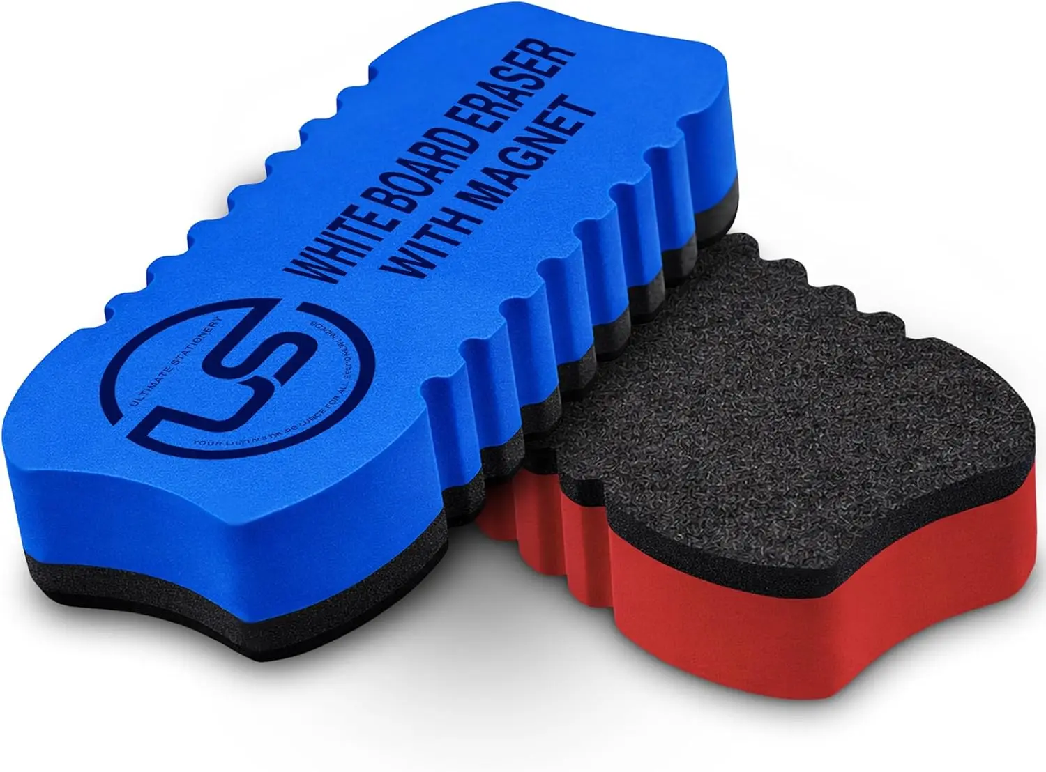 Magnetic Dry Erase Eraser 2-Pack for Whiteboard with Strong Magnet, Streak-Free Felt Cleaner for Classroom Office Home