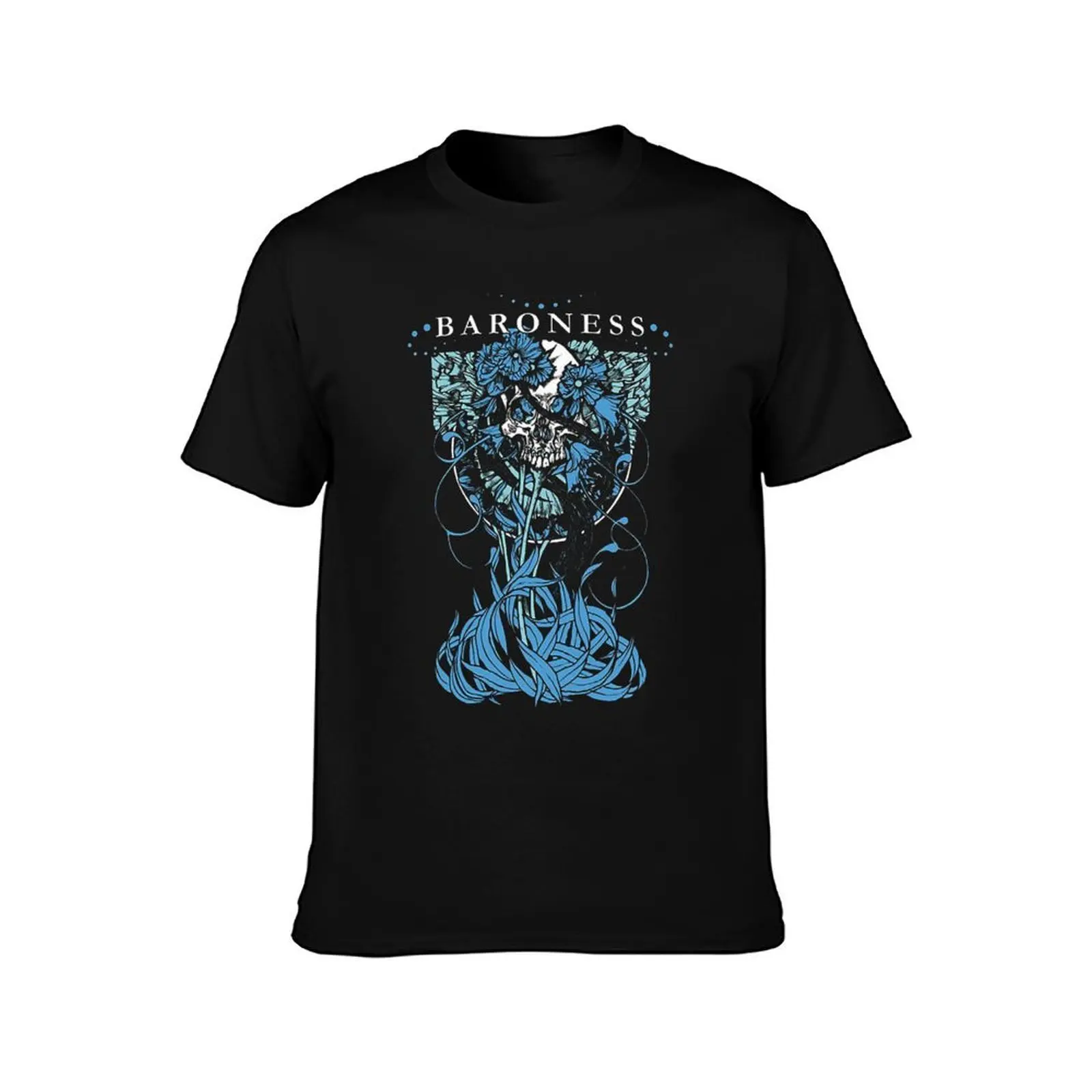 new baroness T-Shirt, Summer Casual Cotton Tee, Oversized Streetwear Tops, Vintage Graphic Print, Loose Fit Short Sleeve