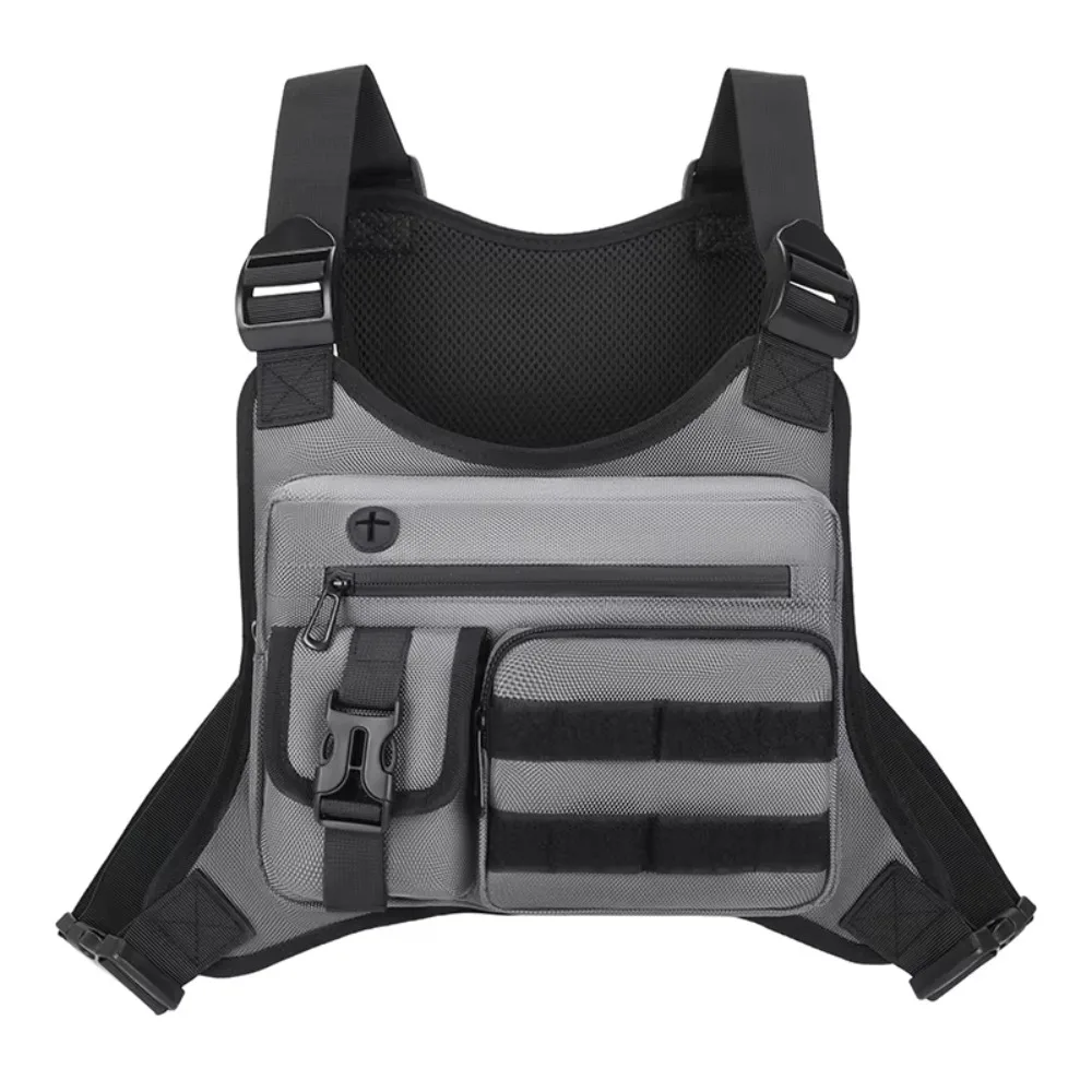 

Adjustable Sports Vest Bag Water Resistant Multi-functional Outdoor Chest Bag Lightweight Oxford Cloth