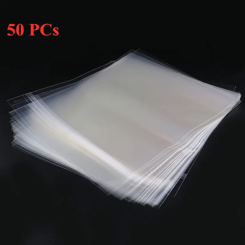 

50 PCs Resealable 4 Mil Plastic Vinyl Record Outer Sleeves Vinyl Record Storage Protector For 12'' LP GATEFOLD 2LP