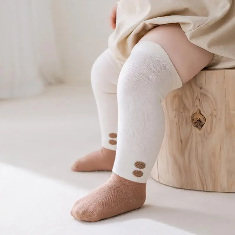 Grip Dot Baby Socks with Over Knee Coverage, Soft Daily Wear Socks for Little Walkers and Smooth Floor Play at Home A2UB
