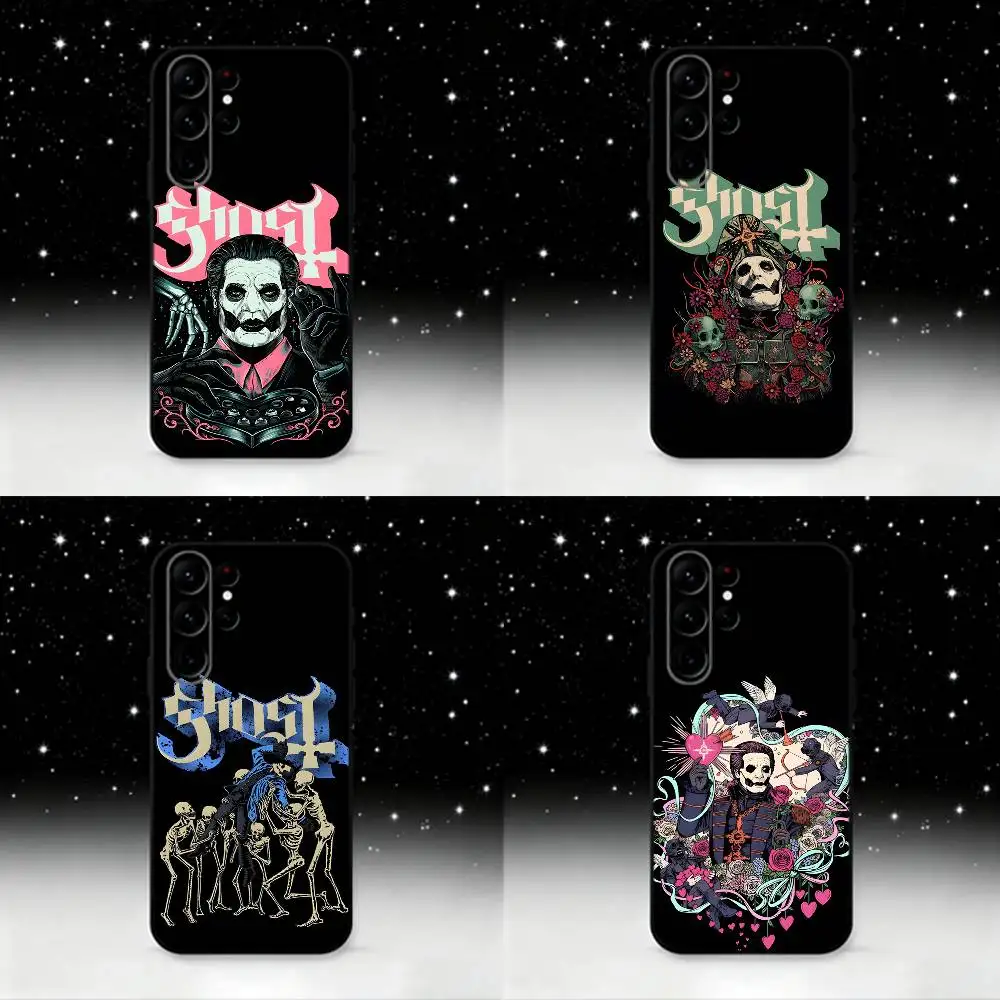 

Rock Band G-GhostS Phone Case For Samsung S25,S24 Ultra,S20,S30 plus,S22 plus,S23,S30 Ultra 5G Silicone Black Shell