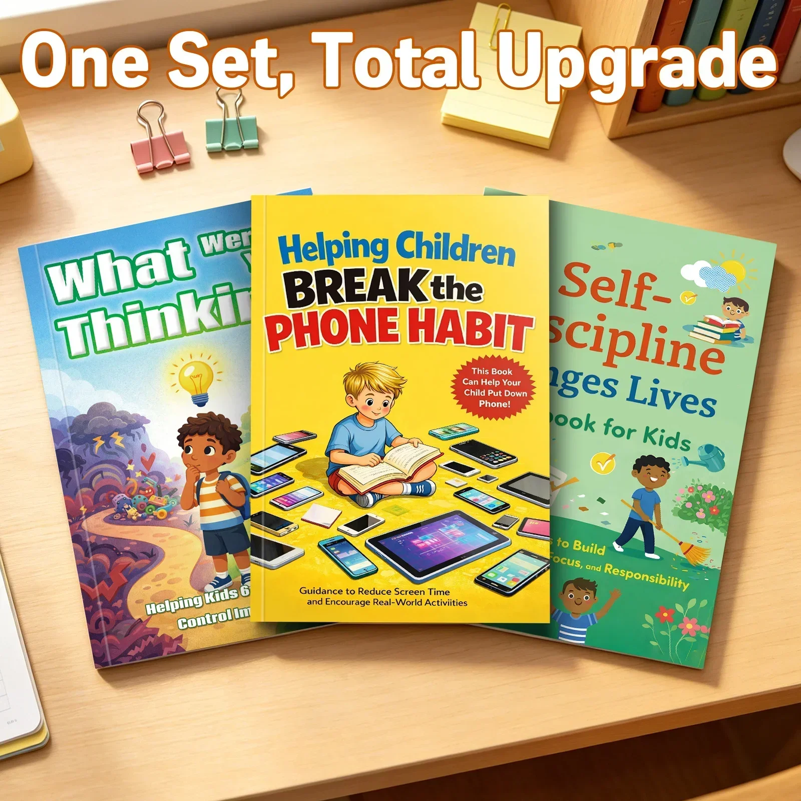3-Book Kids and Teens Self-Discipline & Executive Function Book Set, Includes Helping Children Break the Phone Habit