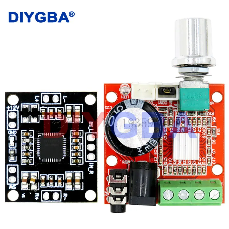 

12 В Mini Hi-Fi PAM8610 плата аудио стереоусилителя 2X10 Вт двухканальный класс D (высокая эффективность) Регулировка громкости