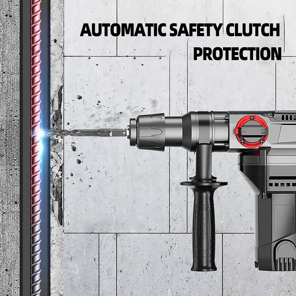 For Demolition Concrete Slotting 1200W Rotary Electric Hammer Drill Concrete Perforator Electric Hammer/Drill/Electric Pick