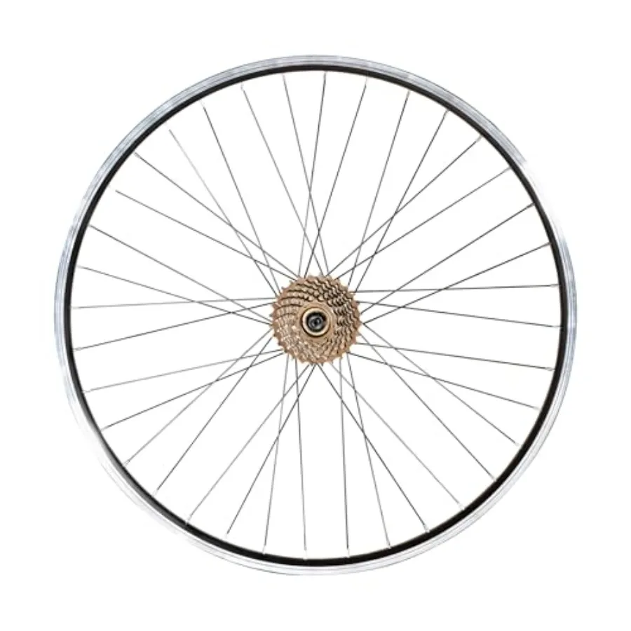 

29" x 1.75" Alloy Bike Rim for 1.75 to 2.215 Inch Tire, Front & Back MTB Wheelset for Dis Brake with 7 Speed Freewheel, Bolt On Axle, Bicycle Accessories for Adult Bikes