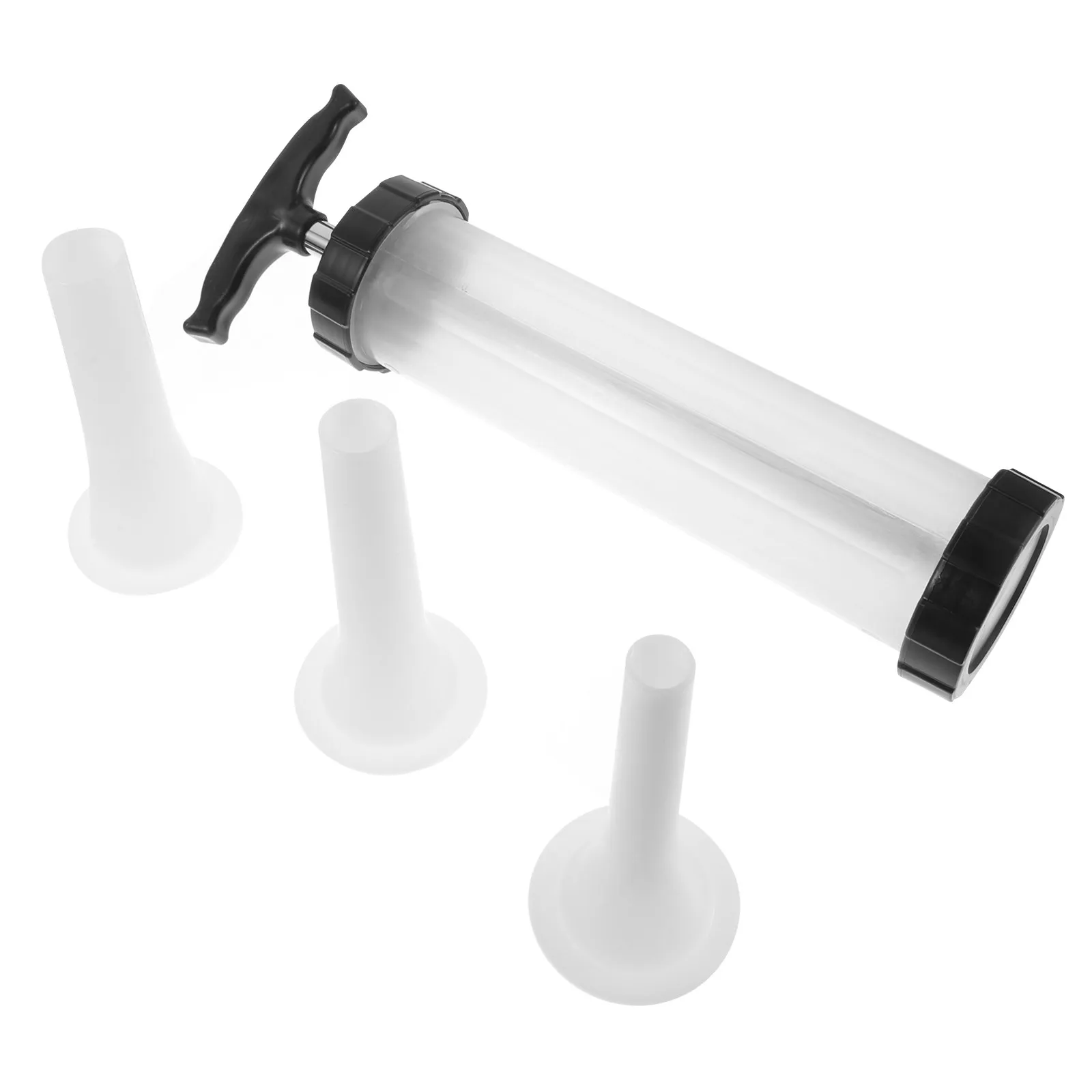 Manual Sausage Filler Tube Set – Plastic Meat Stuffer for Home, Easy-Clean & Comfort Grip Handle