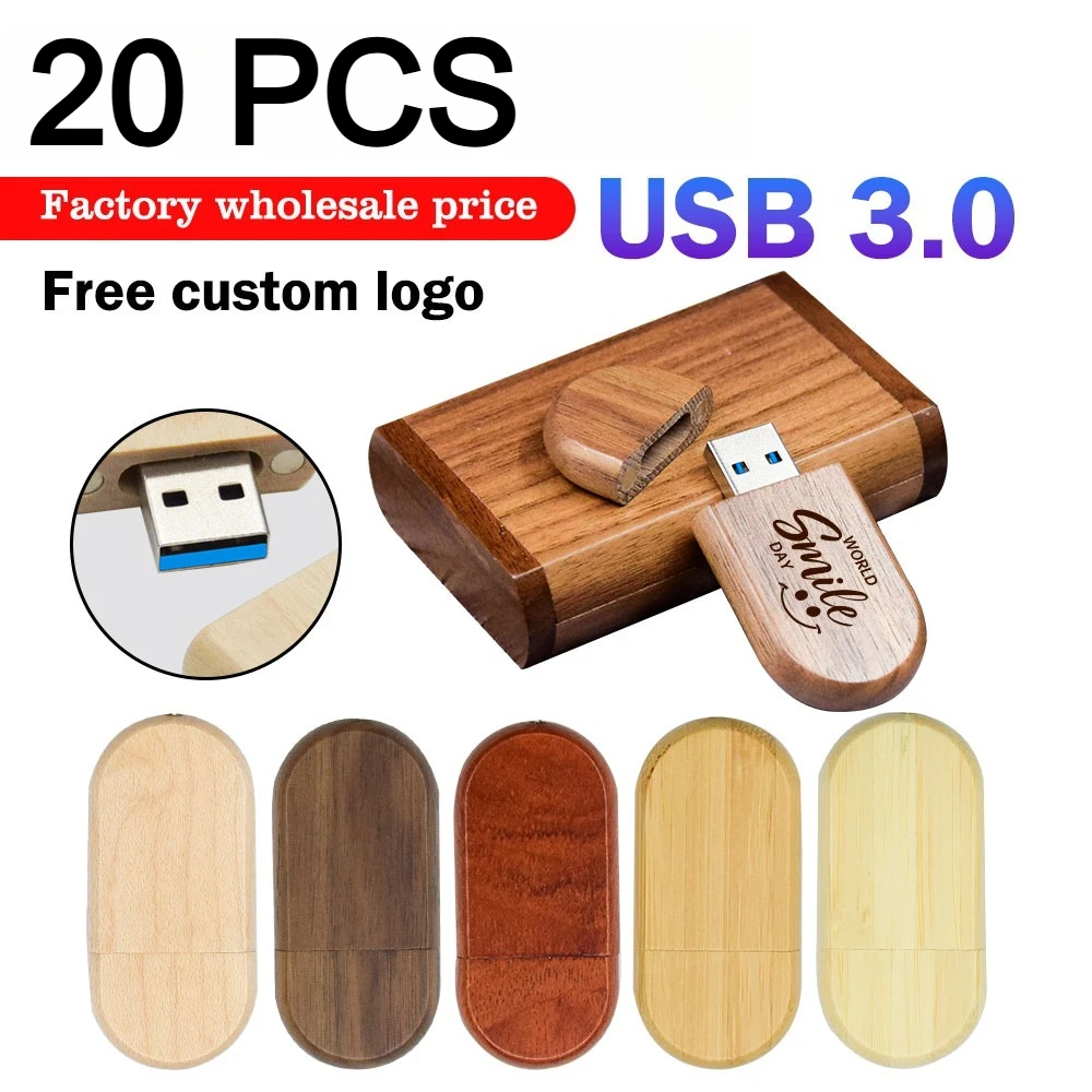 

20 шт./лот овальный деревянный USB-накопитель 3,0 высокоскоростной флэш-накопитель 128 ГБ 64 ГБ 32 ГБ 16 ГБ 8 ГБ 4 ГБ флэш-накопитель Бесплатная настройка логотипа