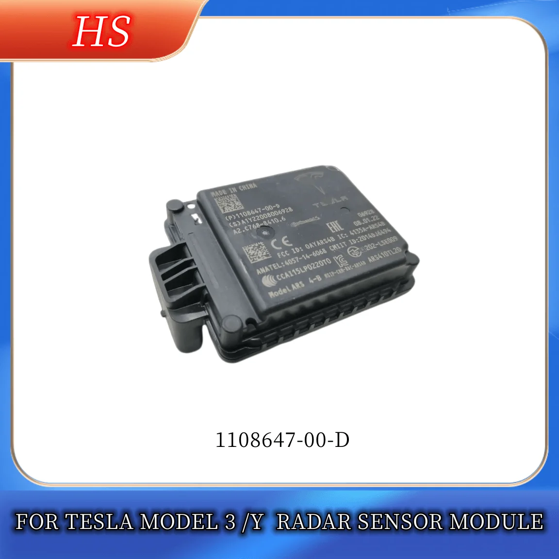 FOR TESLA MODEL 3 Y  RADAR SENSOR MODULE 2017 2018 2019 2020 1108647-00-D OEM