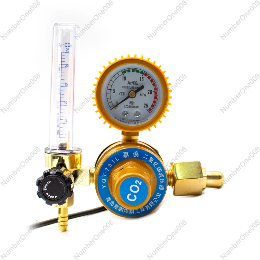36/110/220 فولت CO2 منظم الضغط ثاني أكسيد الكربون مخفض الضغط ساخنة قياس الضغط متر مقياس الجريان لحام MIG/TIG #2