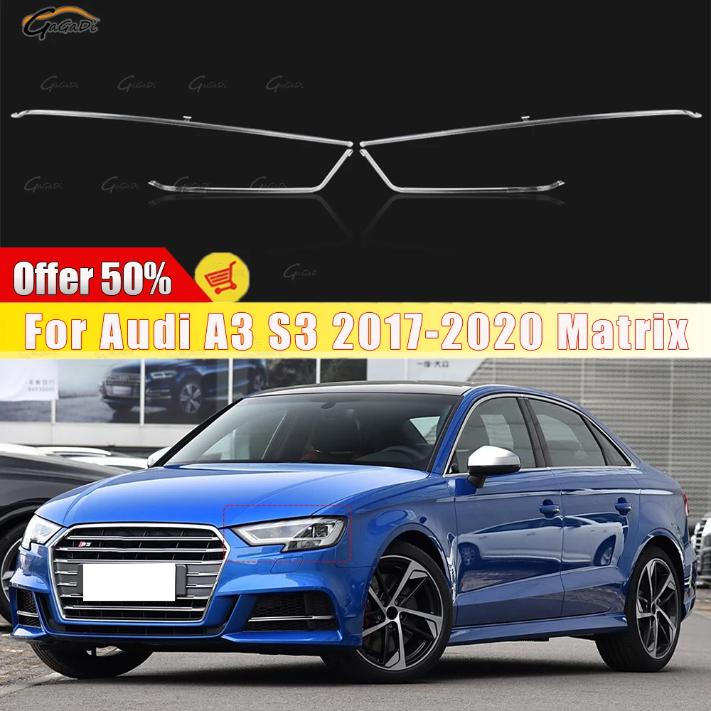 Fit For Audi A3 S3 2017-2020 Matrix White light angel eyes DRL daytime running lamp Daytime running light bar Auto parts