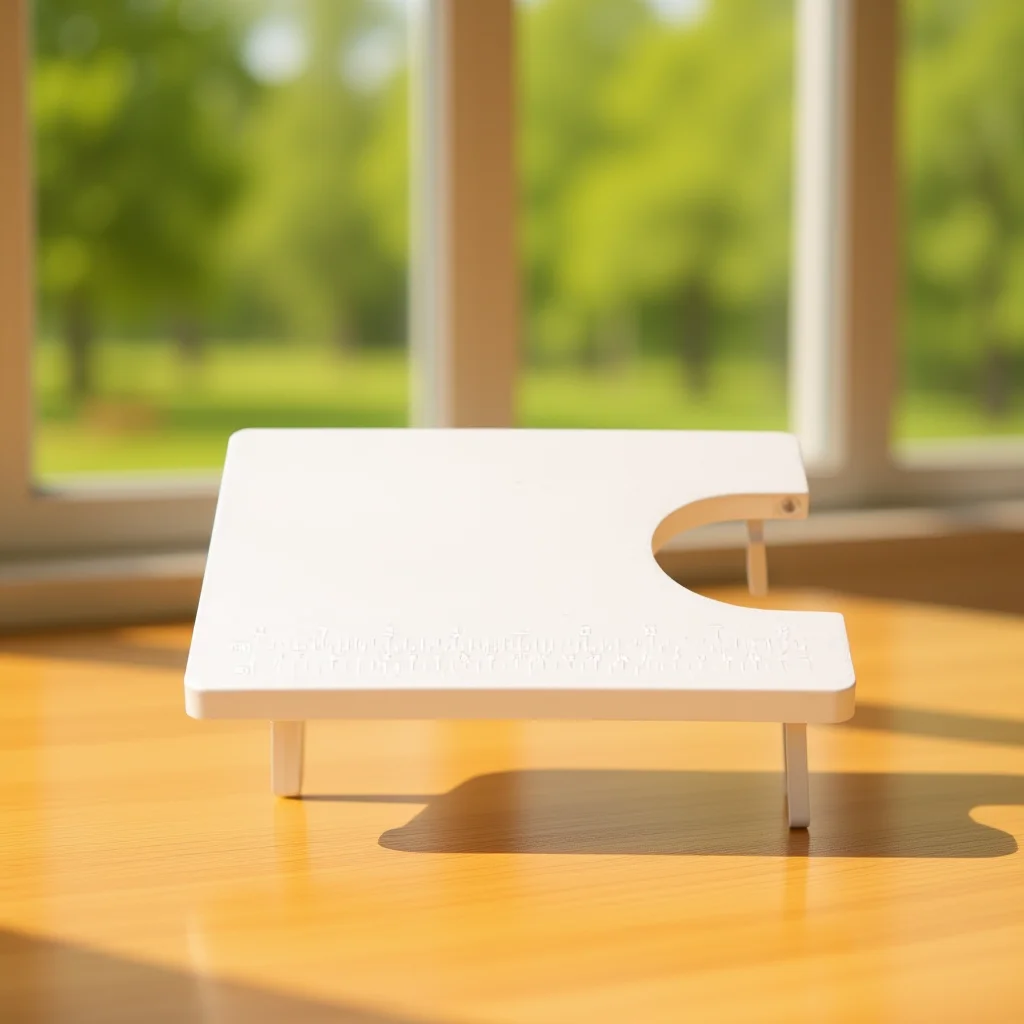 

Professional White Portable Sewing Machine Expansion Board Solid Flexible Convenient Increase Operating Area Folding Legs High