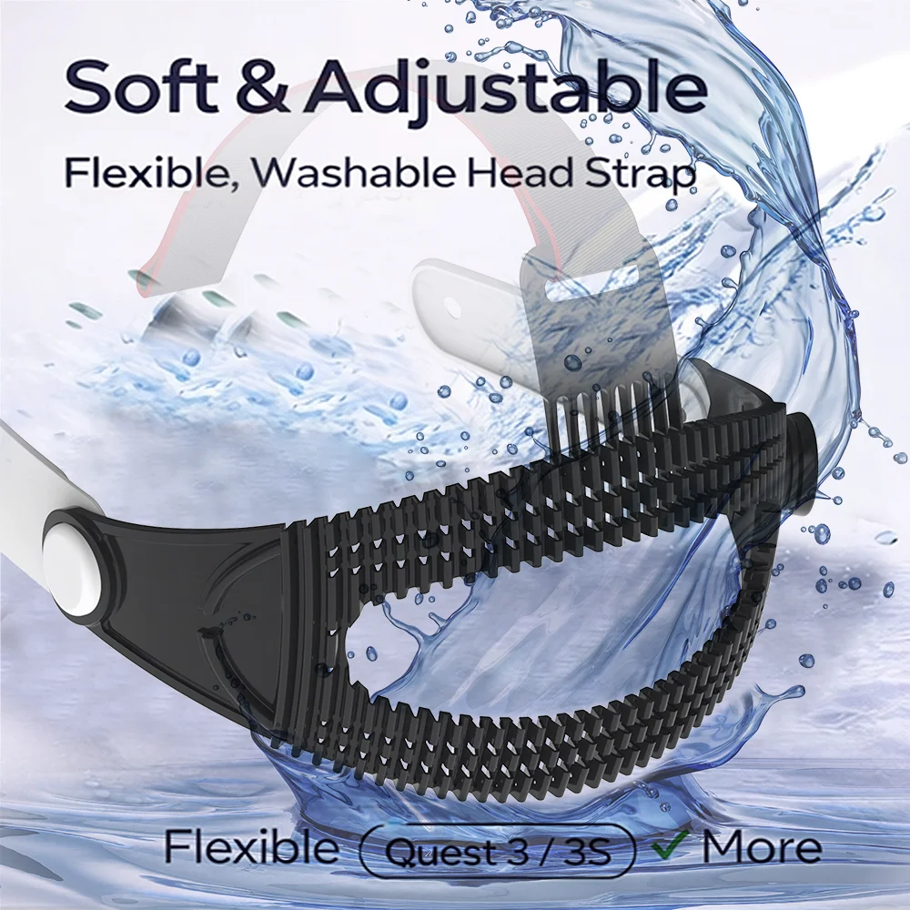 

Head Strap for Quest 3 / Quest 3S, Adjustable Elite Strap Replacement Intended for Quest Head Strap, VR Headset Accessories