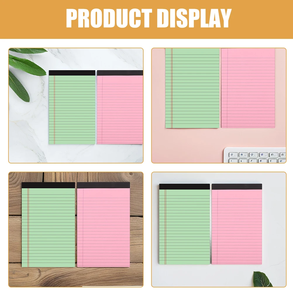 6 قطع من دفتر المفكرة الورقية المسطرة بنمط بسيط مثالي لتدوين الملاحظات واستخدام اللوازم المكتبية