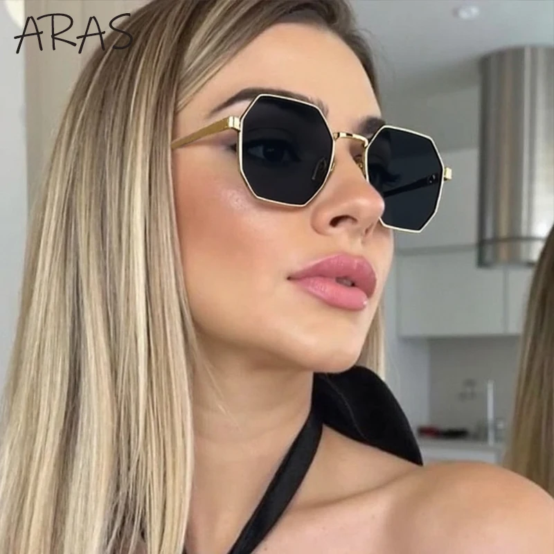 

Vintage Square Sunglasses Women 2025 Luxury Brand Trendy Polygon Metal Frame Sun Glasses For Lady Driving Eyewear UV400 Shades