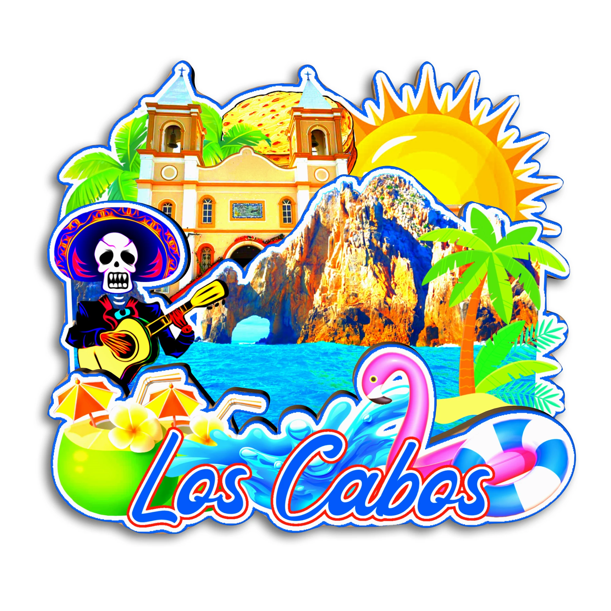 Los Cabos Tulum Cozumel Acapulco MEXICO imán para nevera recuerdo de viaje regalo hecho a mano decorativo